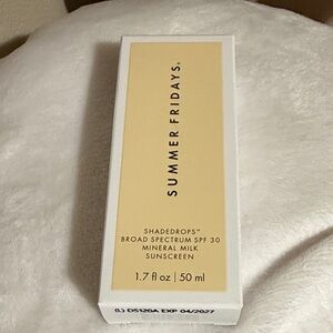 Summer Fridays Shadedrops Mineral Milk SPF 30. BNIB. Sealed.
